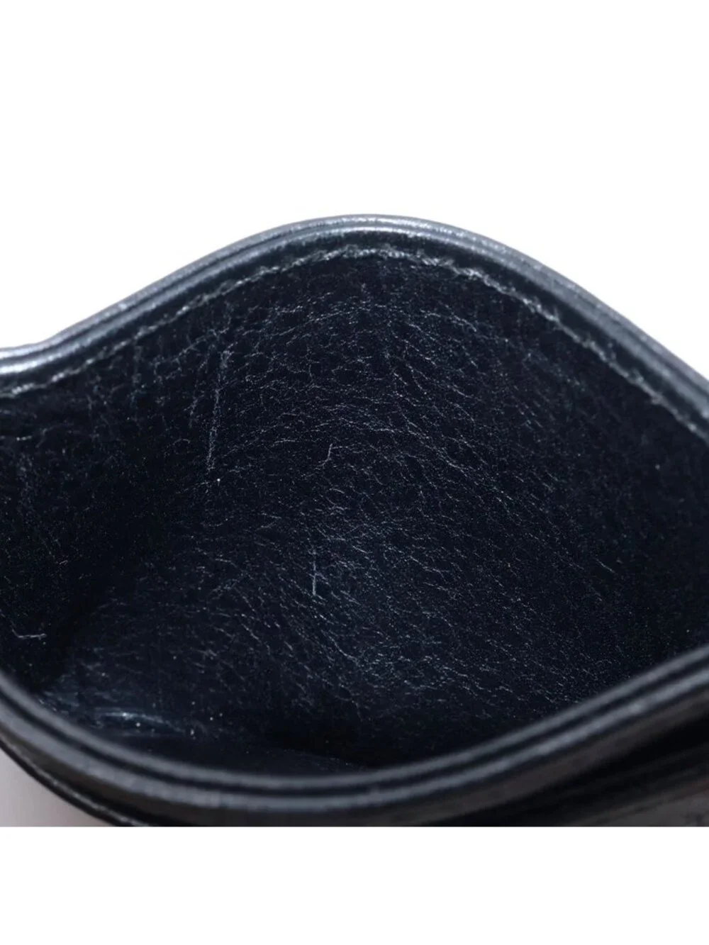 Chrome Hearts Jotter Scroll Label Leather Card Case Black